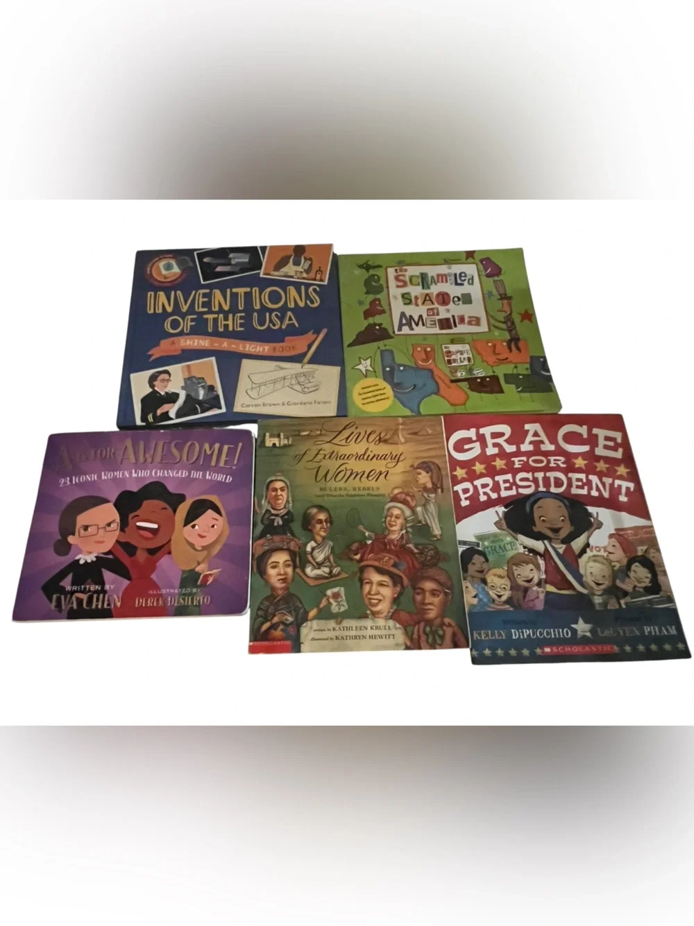 Children's Set of 5 Books - USA, Women, History Themes